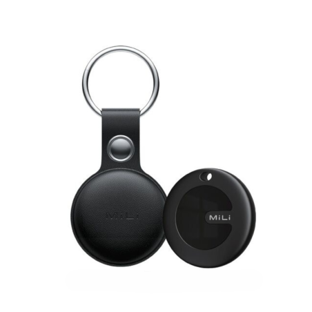 Tracker Bluetooth MiTag Duo avec Étui Cuir Compatible iOS et Android - Noir - MiLi photo 1