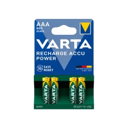Pack 4 Piles Rechargeables AAA 800 mAh - Varta photo 2