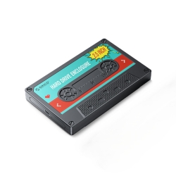 Boîtier externe cassette rétro - pour disque dur SSD 2.5 pouces - Noir photo 1