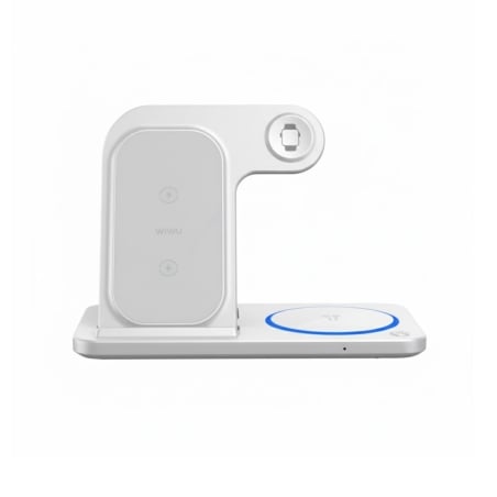 Station De Recharge Sans Fil 3-En-1 Smartphone Apple Watch Écouteurs - WIWU photo 1
