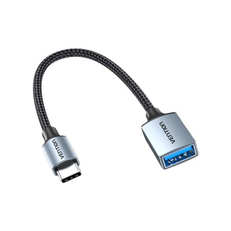Câble OTG USB-C mâle vers USB-A femelle 0,15m - Gris - Vention