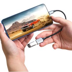 Câble OTG USB-C mâle vers USB-A femelle 0,15m - Gris - Vention