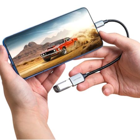 Câble OTG USB-C mâle vers USB-A femelle 0,15m - Gris - Vention