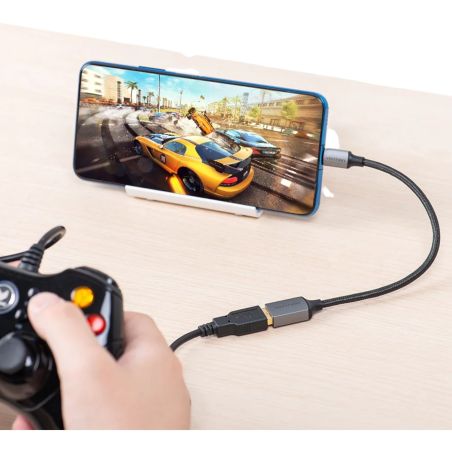 Câble OTG USB-C mâle vers USB-A femelle 0,15m - Gris - Vention