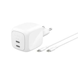 Chargeur secteur 67W 2 ports USB-C avec câble USB-C 2m - Blanc - Belkin