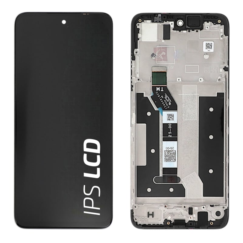 Ecran avec châssis Motorola G35 5G - Origine reconditionné - Noir photo 1