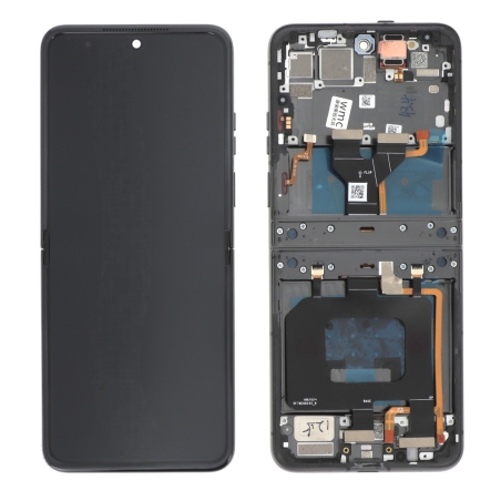 Ecran avec châssis Motorola Razr 50 - Origine reconditionné - Noir photo 2
