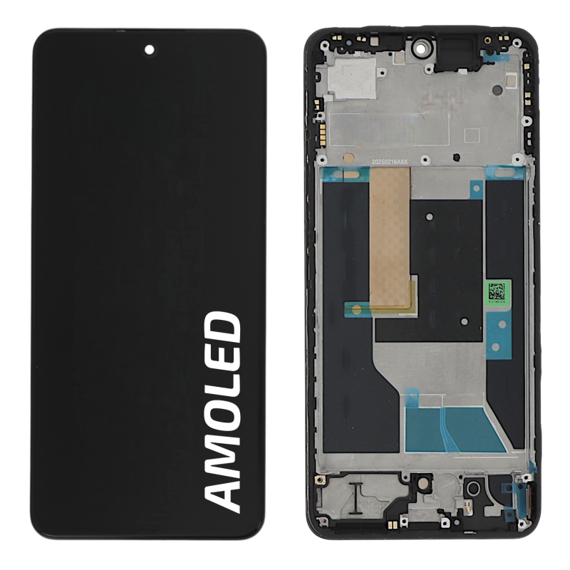 Ecran avec châssis Realme 14T 5G - Origine reconditionné - Noir photo 1