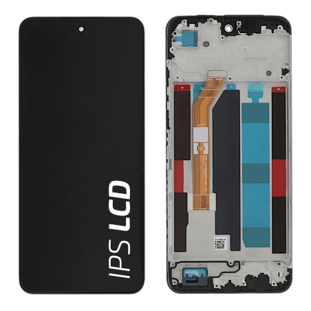 Ecran avec châssis Realme C71 et P3 Lite 4G - Origine reconditionné - Noir photo 1