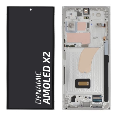 Ecran avec châssis Galaxy S23 Ultra - Origine Samsung - Bleu ciel photo 1