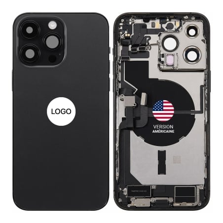 Châssis et vitre arrière complète iPhone 14 Pro Max noir - Occasion d'origine Apple photo 1