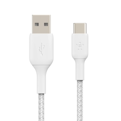 Câble tressé USB-C 2m Blanc photo 1
