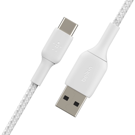 Câble tressé USB-C 2m Blanc photo 3