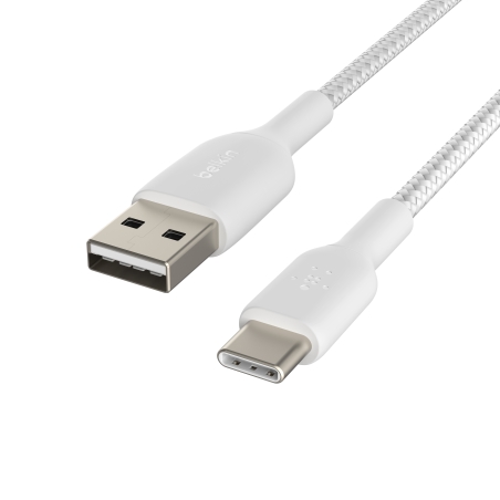 Câble tressé USB-C 2m Blanc photo 4