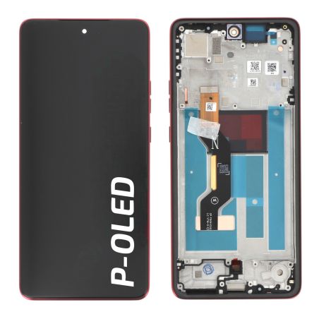 Ecran avec châssis Motorola G86 - Origine Motorola - Rouge