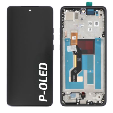 Ecran avec châssis Motorola G86 - Origine Motorola -  Noir