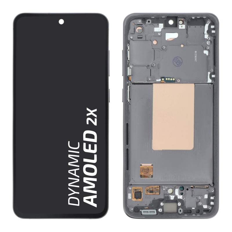 Ecran avec châssis Galaxy S24 FE - Origine reconditionné - Noir photo 1