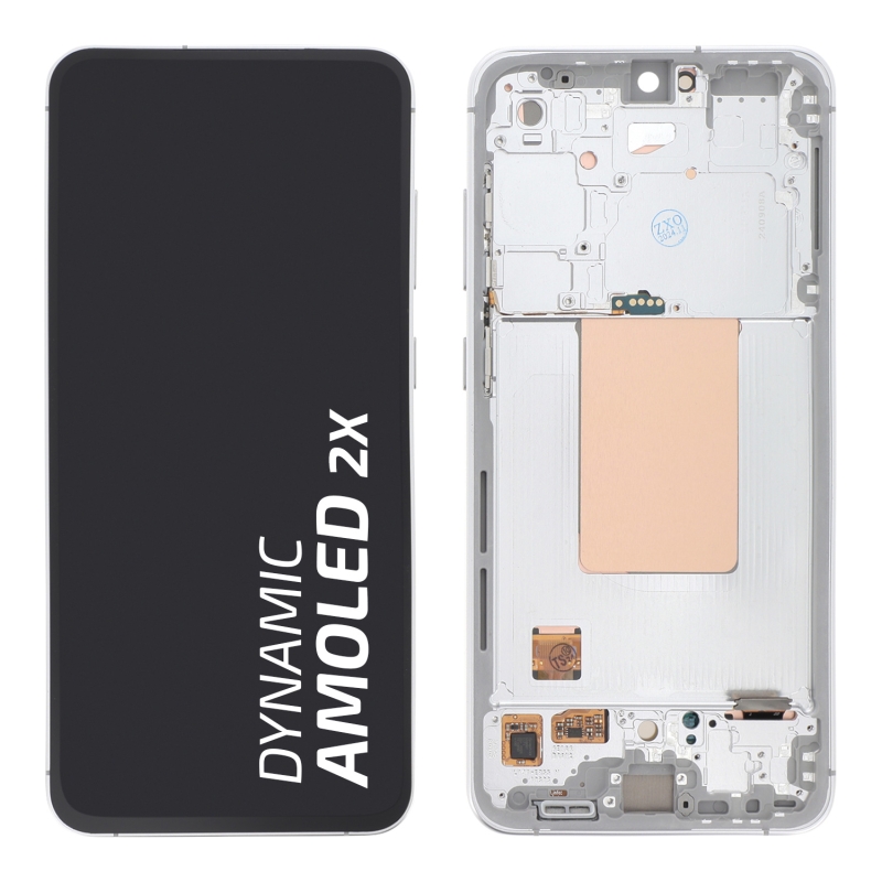 Ecran avec châssis Galaxy S24 FE - Origine reconditionné - Argent photo 1