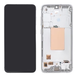 Ecran avec châssis Galaxy S24 FE - Origine reconditionné - Argent photo 2