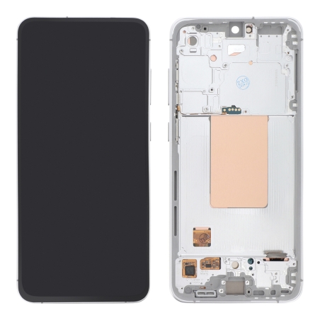 Ecran avec châssis Galaxy S24 FE - Origine reconditionné - Argent photo 2