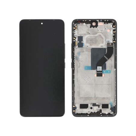 Ecran avec châssis Xiaomi 12 Lite - Origine reconditionné - Noir