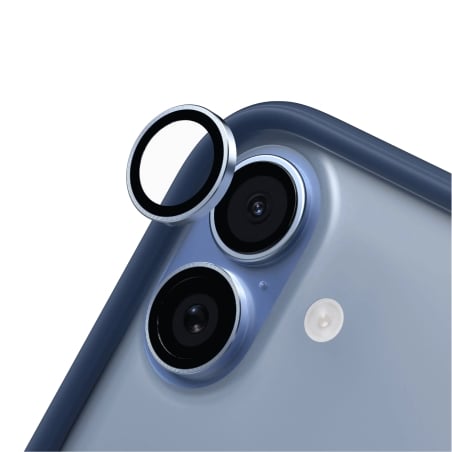 Verre trempé de lentilles iPhone 16, 16 Plus et 17 - Bleu - Rhinoshield photo 1