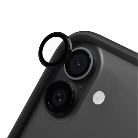 Verre trempé de lentilles iPhone 16, 16 Plus et 17 - Noir - Rhinoshield photo 1