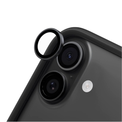 Verre trempé de lentilles iPhone 16, 16 Plus et 17 - Gris foncé - Rhinoshield photo 1