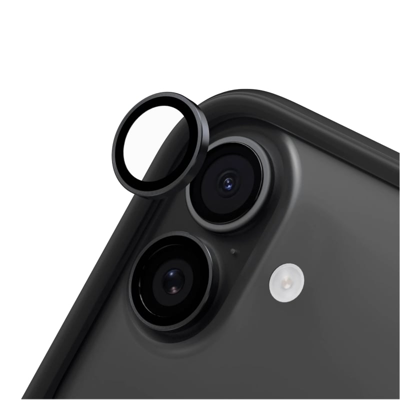 Verre trempé de lentilles iPhone 16, 16 Plus et 17 - Gris foncé - Rhinoshield photo 1