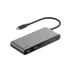 Hub USB-C 7-en-1 - USB-C universel - Gris sidéral - Belkin photo 1