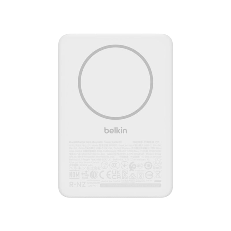 PowerBank magnétique Slim BoostCharge iPhone - Blanc - Belkin photo 1