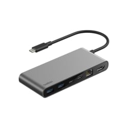 Hub USB-C 8-en-1 pour ordinateur portable - Gris sidéral - Belkin photo 1