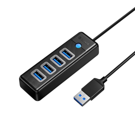 Hub 4 ports USB 3.0 Precision Mobile pour ordinateur portable et de bureau - Noir - Orico photo 1