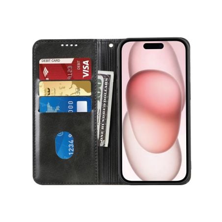 Étui folio iPhone 7, 8, SE 2020 et SE 2022 - Noir