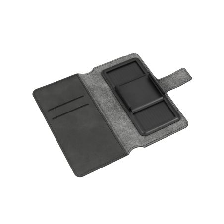 Housse portefeuille coque souple Noire universelle Taille L