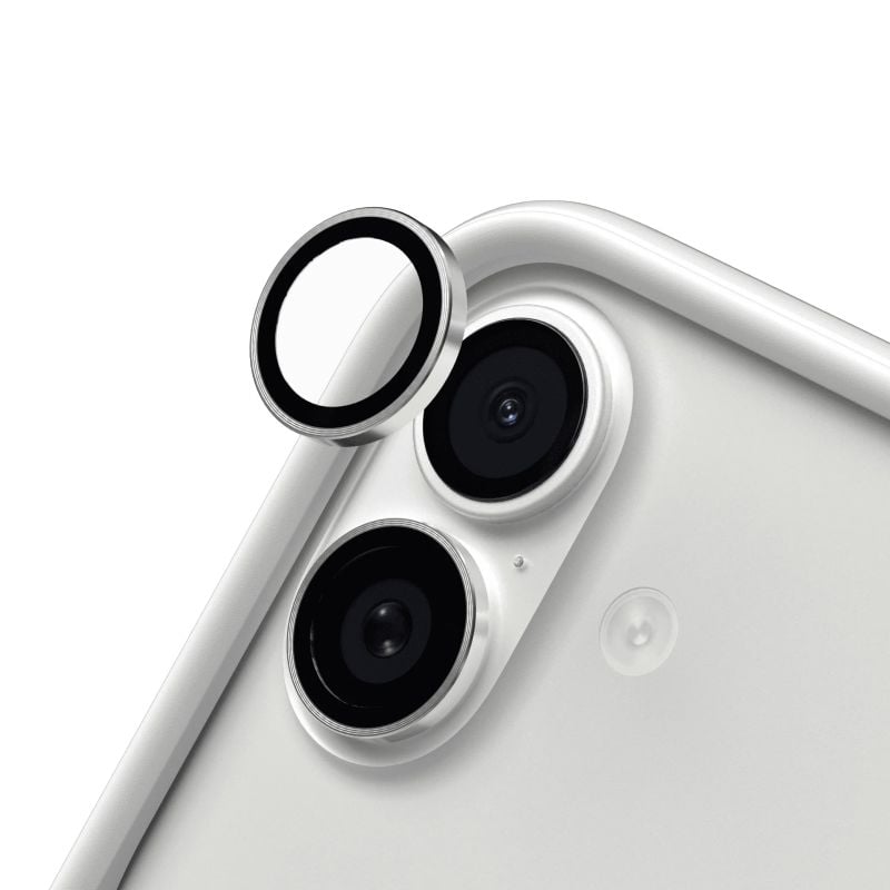 Verre trempé de lentilles iPhone 16, 16 Plus et 17 - Argent - Rhinoshield