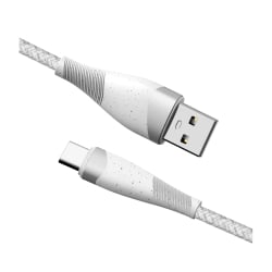 Câble tressé USB-C 1m Blanc photo 2