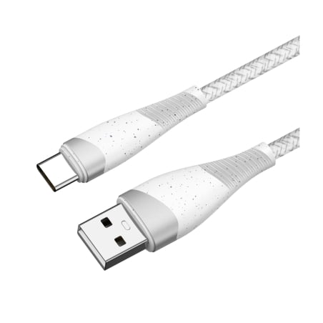 Câble tressé USB-C 1m Blanc photo 3