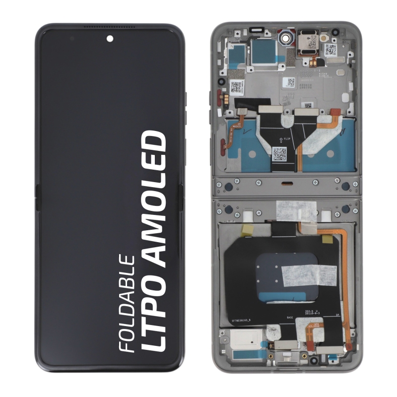 Ecran avec châssis Motorola Razr 70 - Origine Motorola - Hématite photo 1
