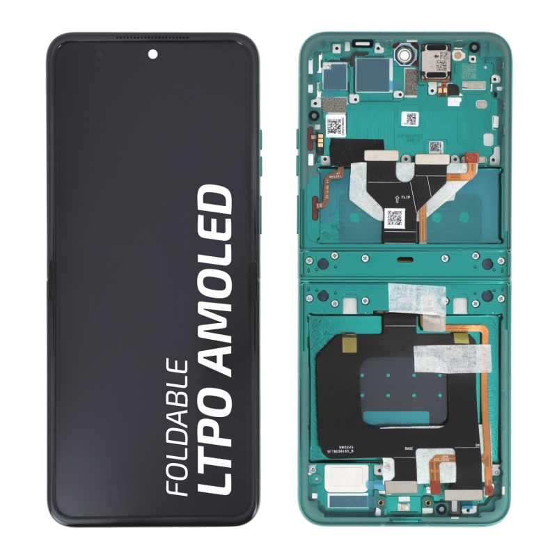 Ecran avec châssis Motorola Razr 70 - Origine Motorola - Vert photo 1