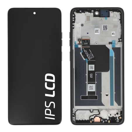 Ecran avec châssis moto G56 5G - Origine Motorola - Noir photo 1