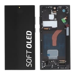 Ecran Soft OLED avec châssis Galaxy S22 Ultra - Noir photo 1