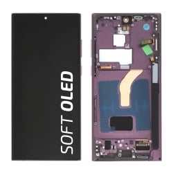 Ecran Soft OLED avec châssis Galaxy S22 Ultra - Bordeaux photo 1