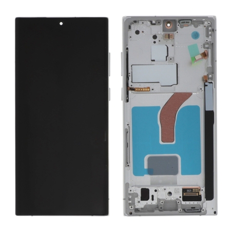 Ecran Soft OLED avec châssis Galaxy S22 Ultra - Blanc photo 2