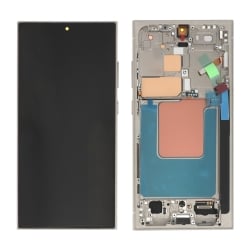 Ecran avec châssis Galaxy S24 Ultra - Soft OLED - Gris photo 2