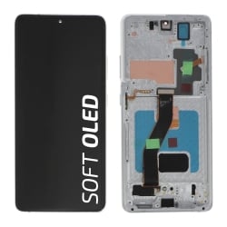 Ecran avec châssis Galaxy S21 Ultra - Soft OLED - Argent photo 1