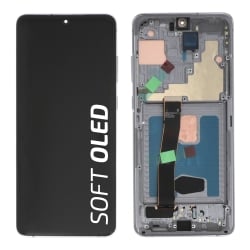 Ecran avec châssis Galaxy S20 Ultra - Soft OLED - Gris photo 1