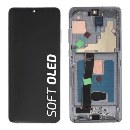 Ecran avec châssis Galaxy S20 Ultra - Soft OLED - Gris photo 1