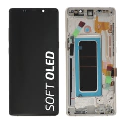 Ecran avec châssis Galaxy Note 8 - Soft OLED - Or photo 1