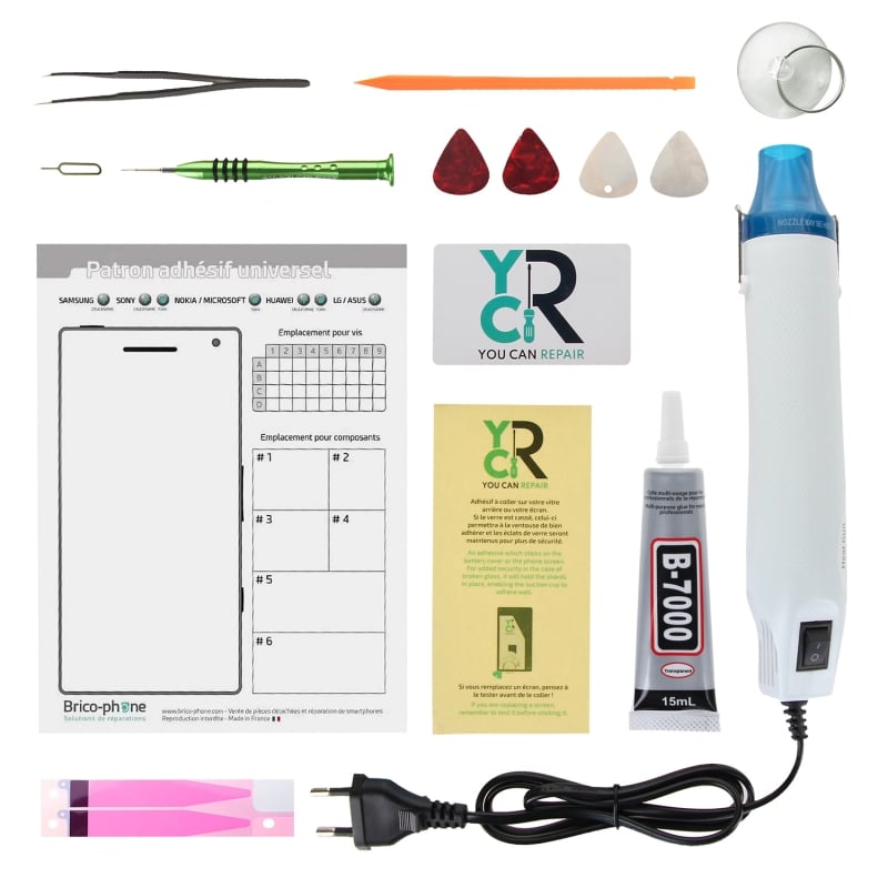 Kit de réparation avec décapeur thermique et les outils du Kit n°1 photo 1